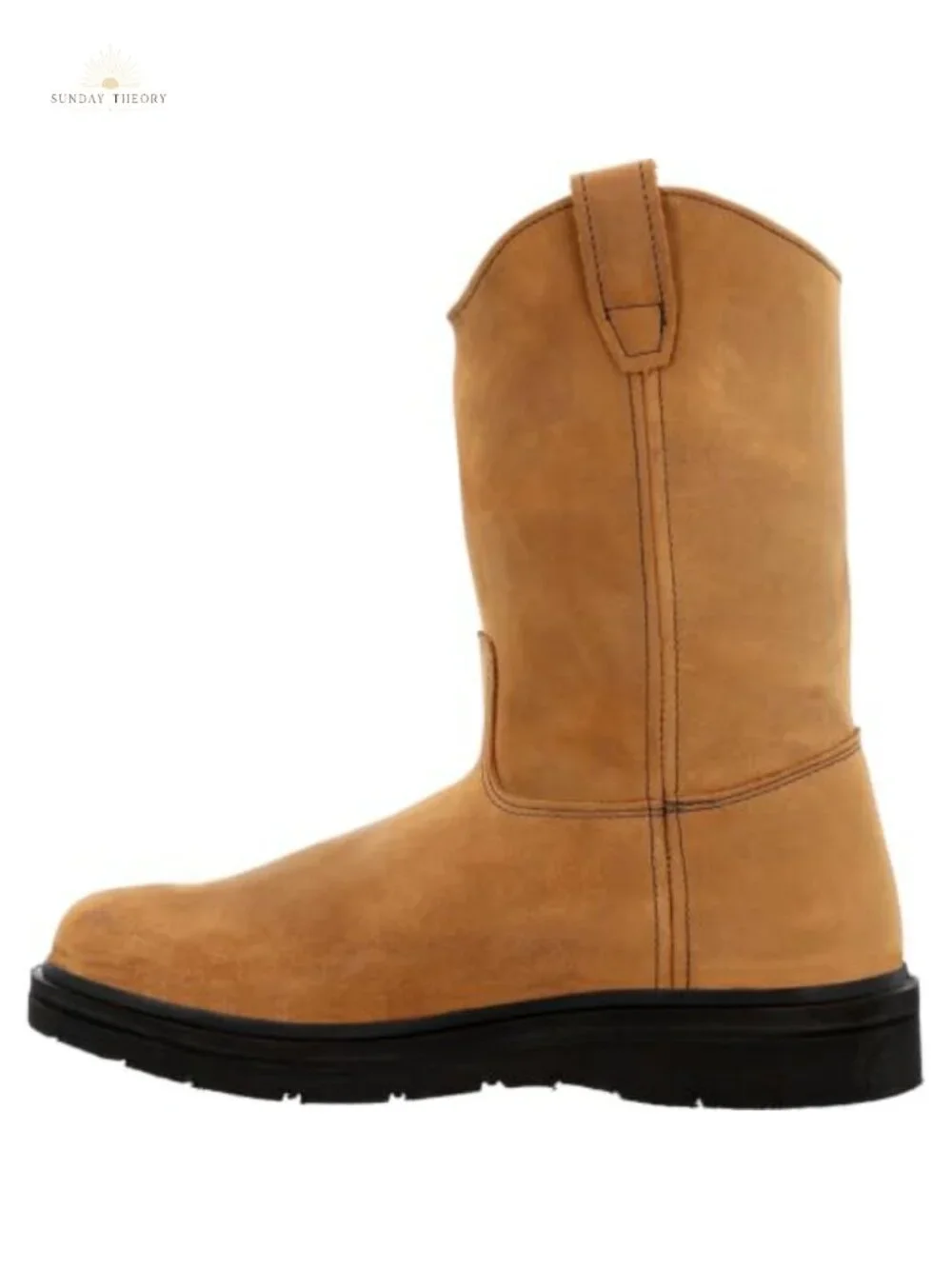 Leather Pull-On Work Boots Steel Shank Comfort Core 11